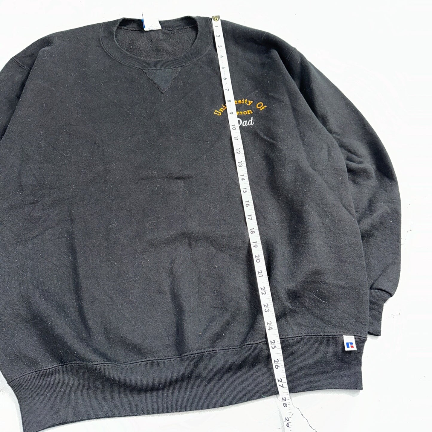Russell Athletic 2XL Sweatshirt 90s VTG Crewneck USA Black Akron University Dad