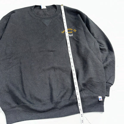Russell Athletic 2XL Sweatshirt 90s VTG Crewneck USA Black Akron University Dad