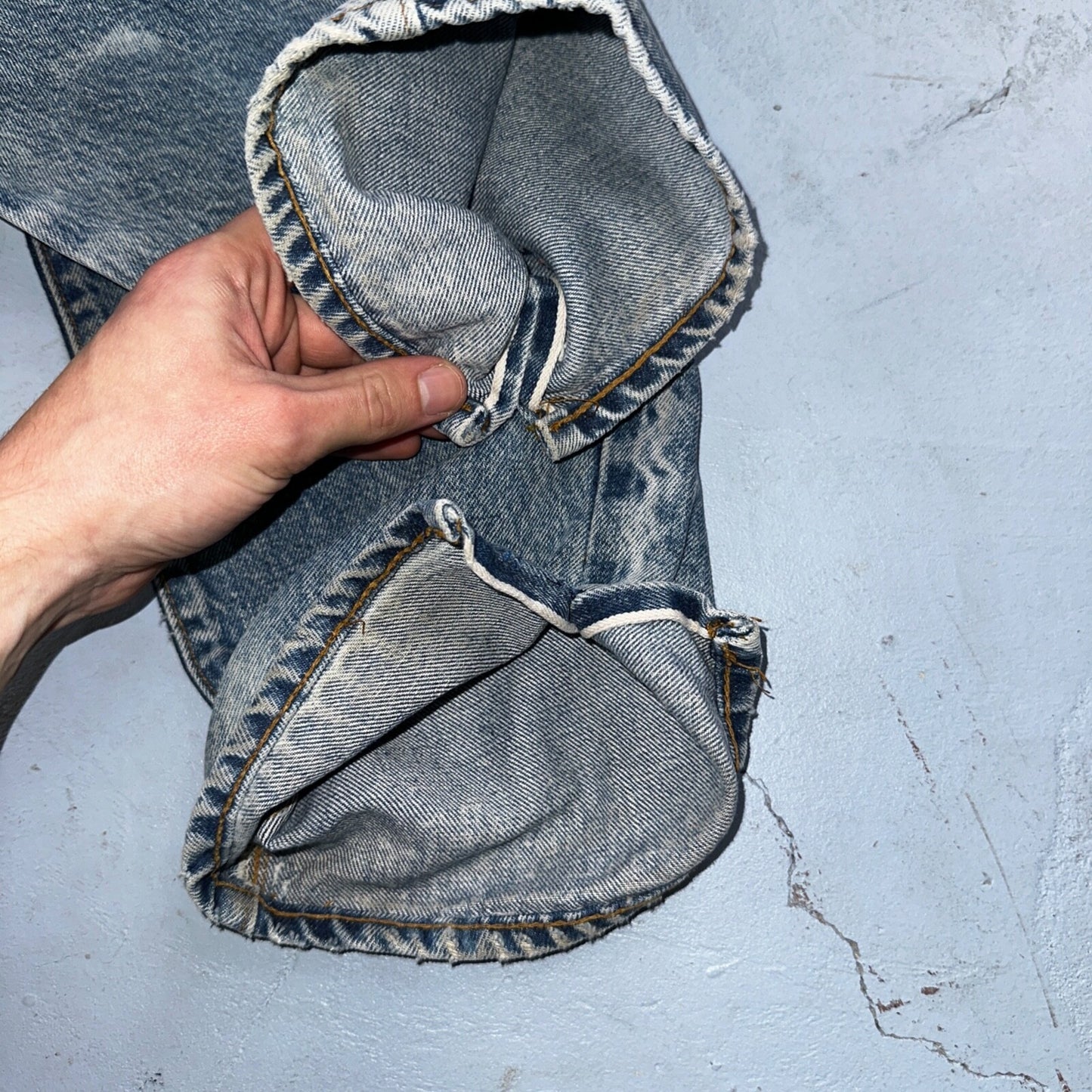 Levis 501 Vintage 80s Redline Selvedge USA XX Jeans Med Wash 28x34 Act 26x30