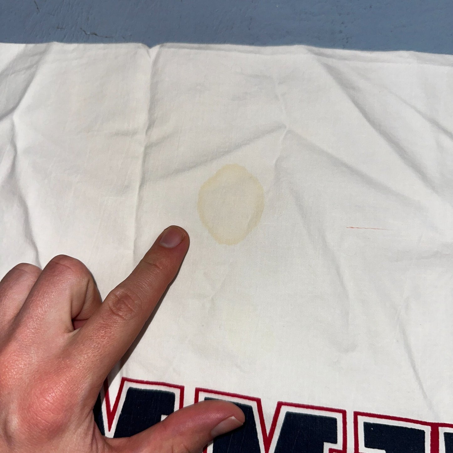 Tommy Hilfiger Vintage Standard Pillowcases White Name Spellout Cool 90s USA