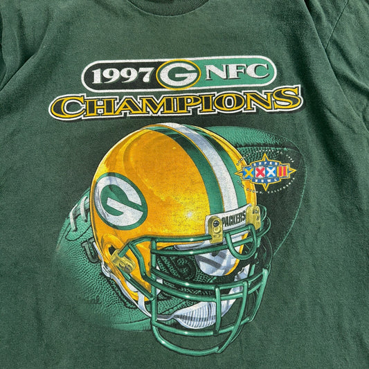 Green Bay Packers 1997 NFL Pro Player Vintage T Shirt Green XL 90s Football USA