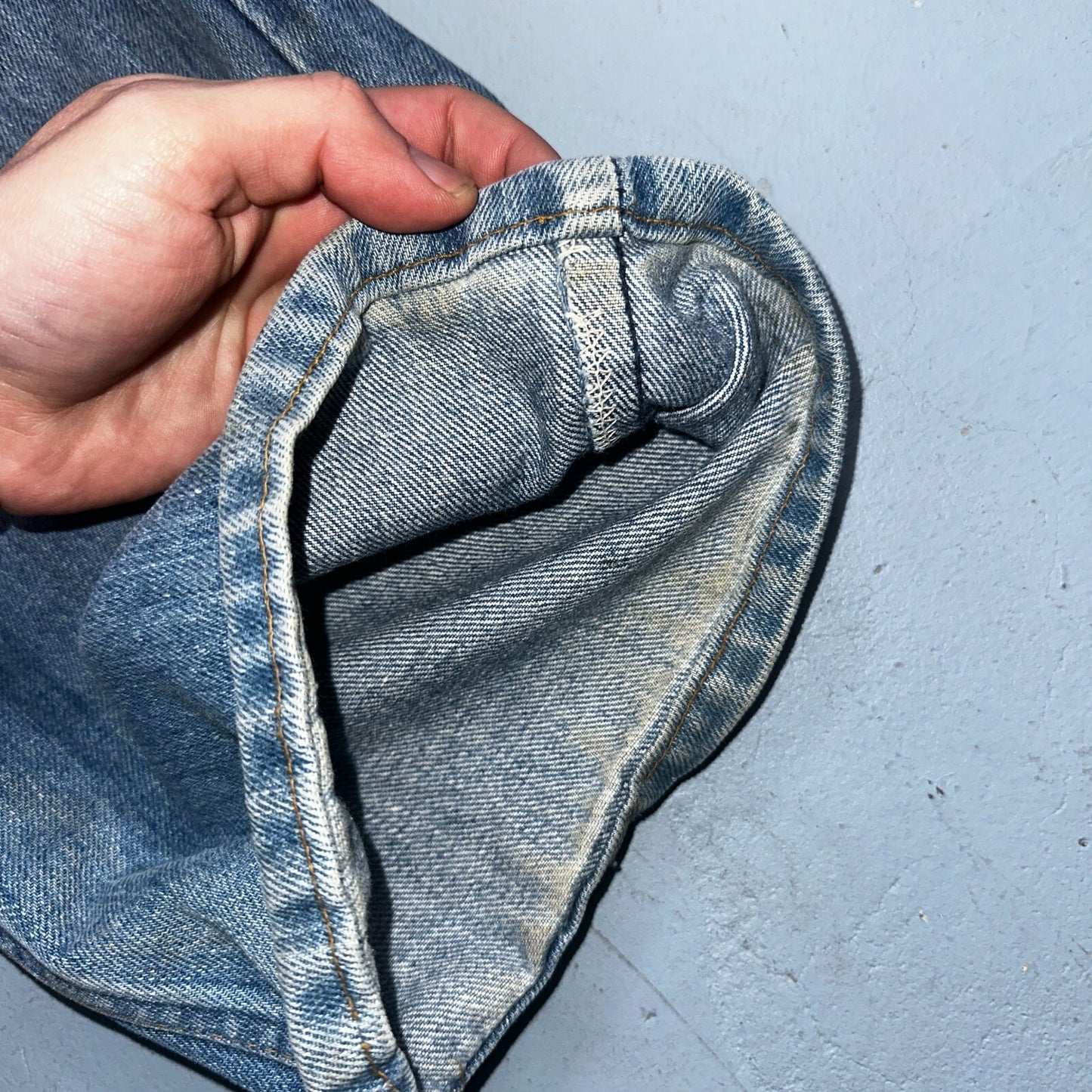 Levis 517 Vintage 80s USA Orange Tab Bootcut Flare Blue Jeans Talon Act 34x29