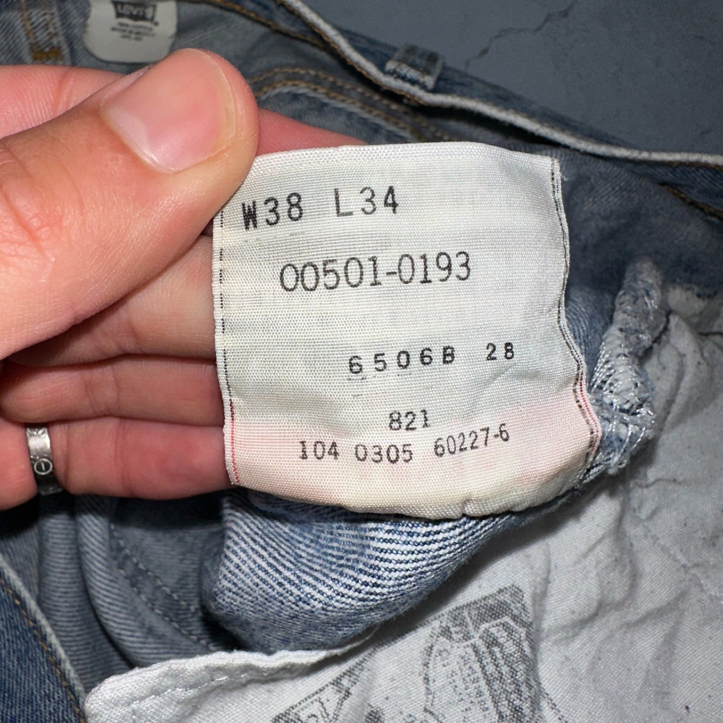 Levis 501 Vintage Y2K 90s XX Straight Leg Jeans Blue Light Wash 38x34 Act 37x34