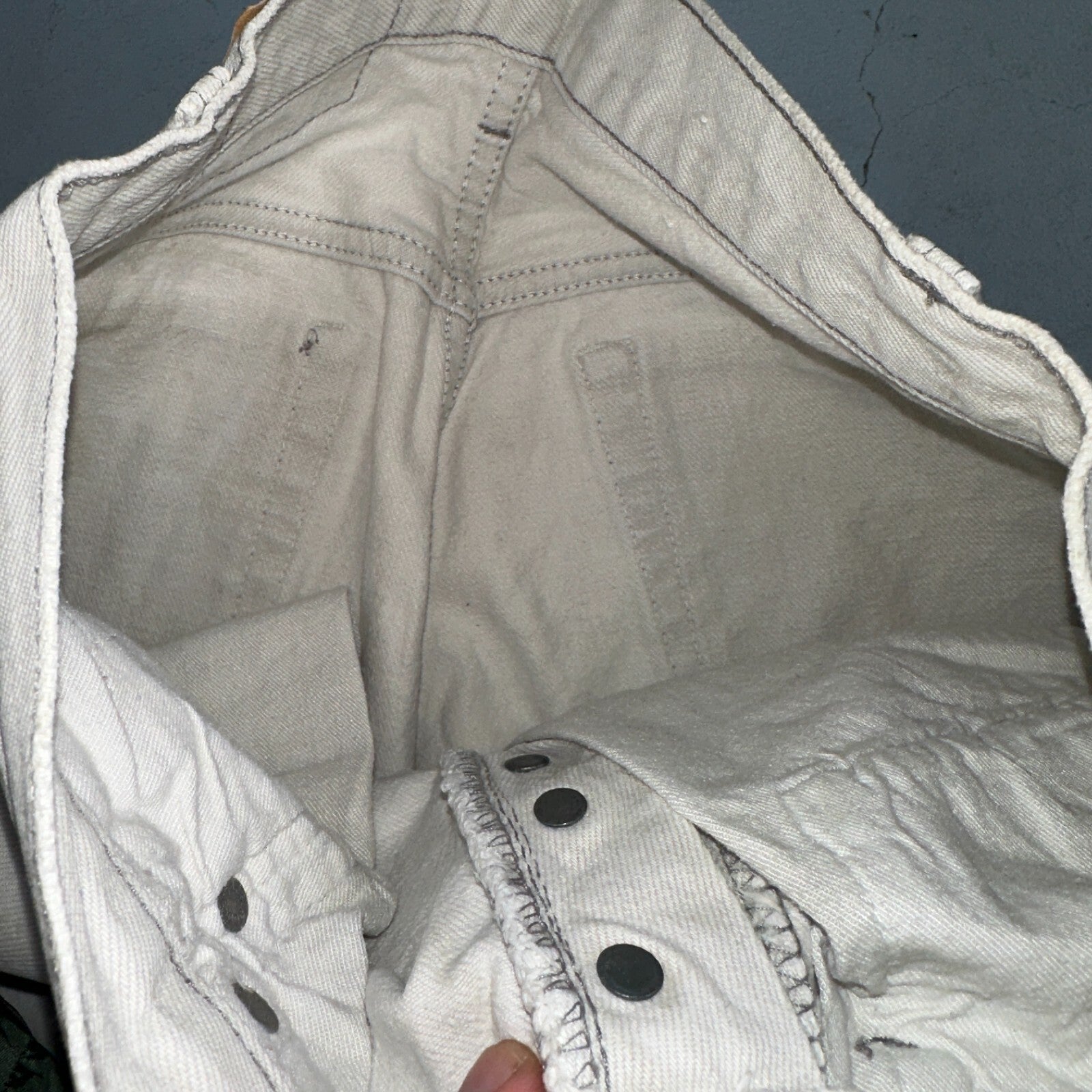 Levis 501 Vintage 80s USA XX Straight Leg Jeans White Med Wash 29x30 Act 28x29