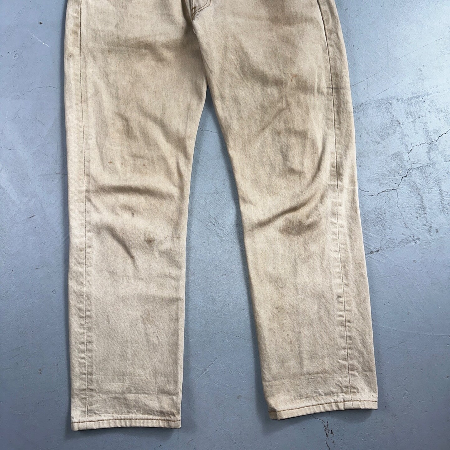 Levis 501 Vintage Y2K Mexico XX Straight Leg Jeans Beige Wash 32x32 Ac 31x28