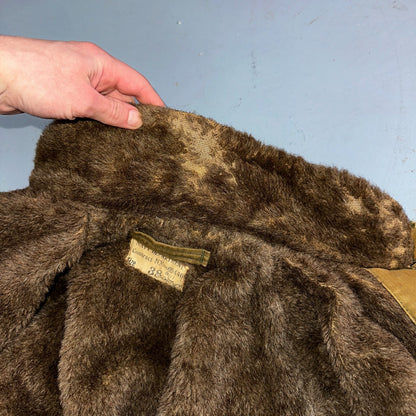 VTG WWII US NAVY USN N1 Deck Jacket Sz 38 Alpaca Stencil Work Coat Rare WW2