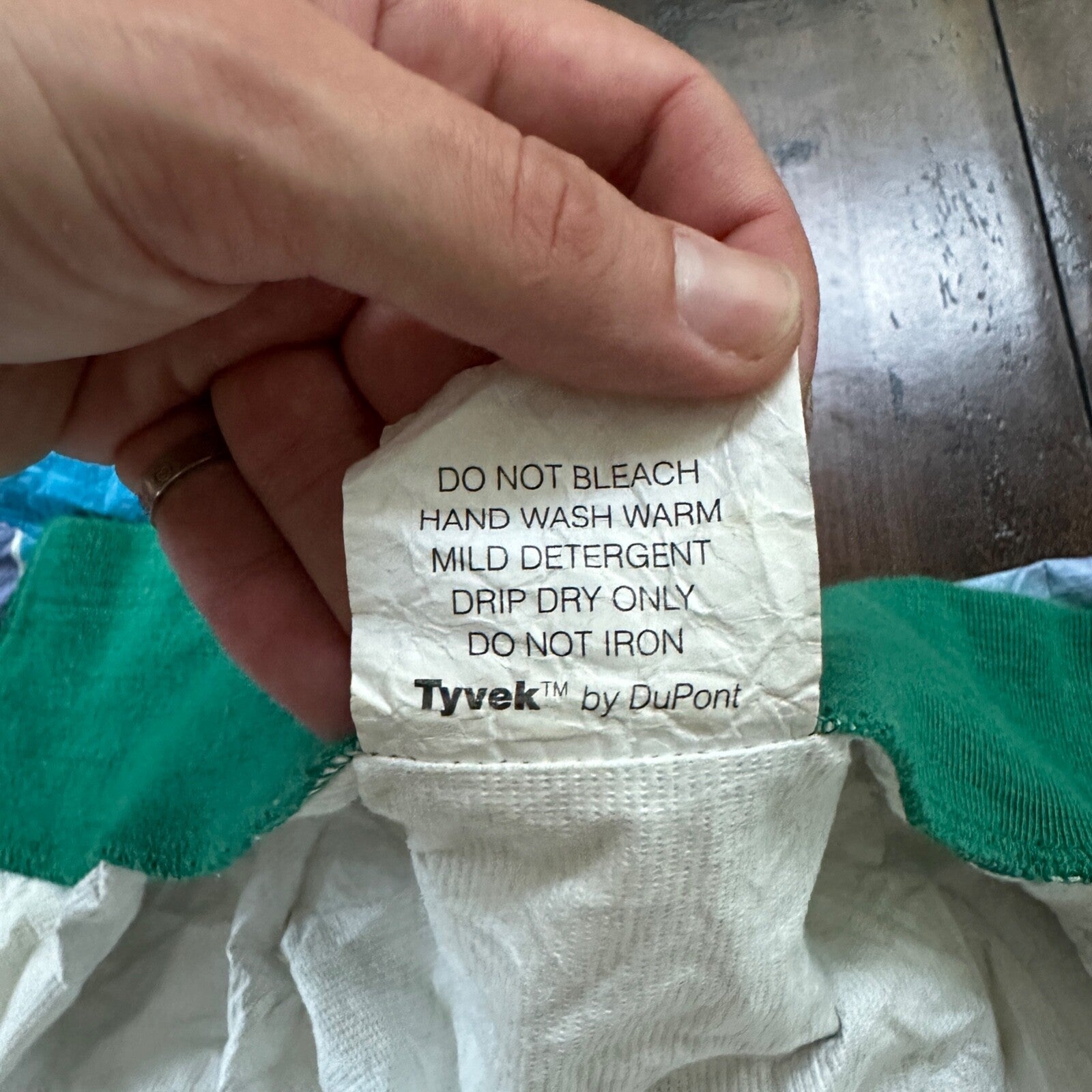 VTG 1994 STP Tyvek Jacket L AOP Cycling Race Seattle Portland Bicycle Track 90s