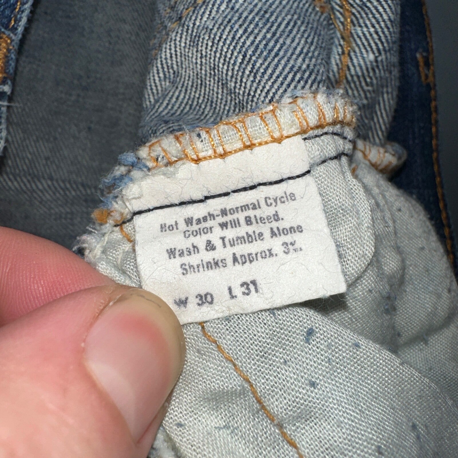 Levis 746 Vintage 70s USA Orange Tab Bootcut Flare Blue Bell Bottom Jeans 29x26