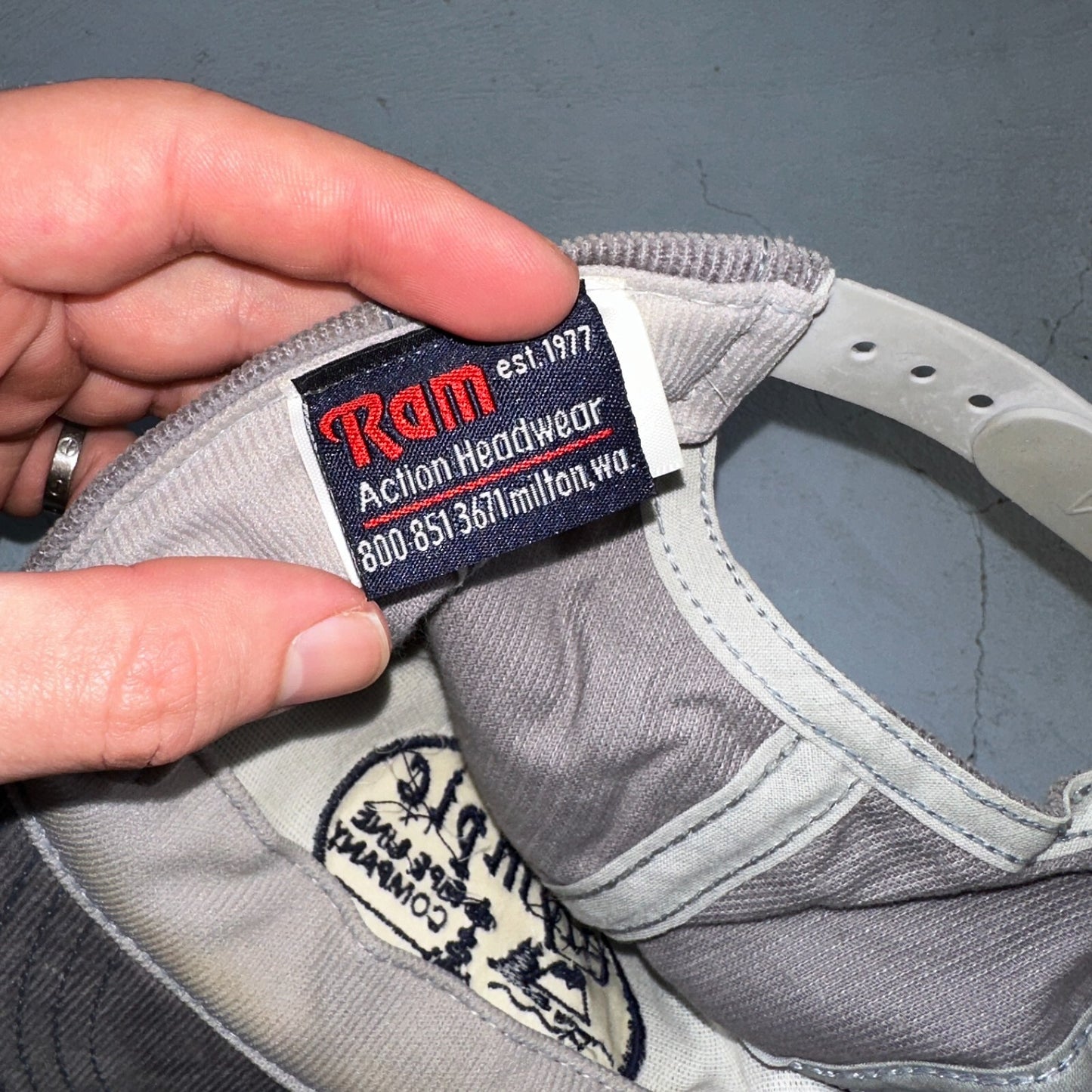 Olympic Pipeline Company VTG Hat Cap Snapback Oregon Corduroy RAM USA Lot 2