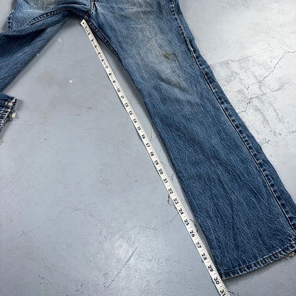 Levis 517 Vintage 80s USA Orange Tab Bootcut Flare Blue Worn Jeans Act 32x30