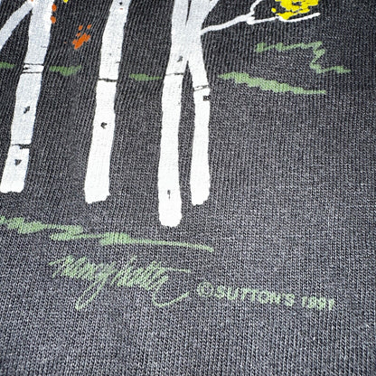 Colorado Nature Trees Autumn VTG T Shirt 80s Stedman Black Graphic Single Stitch