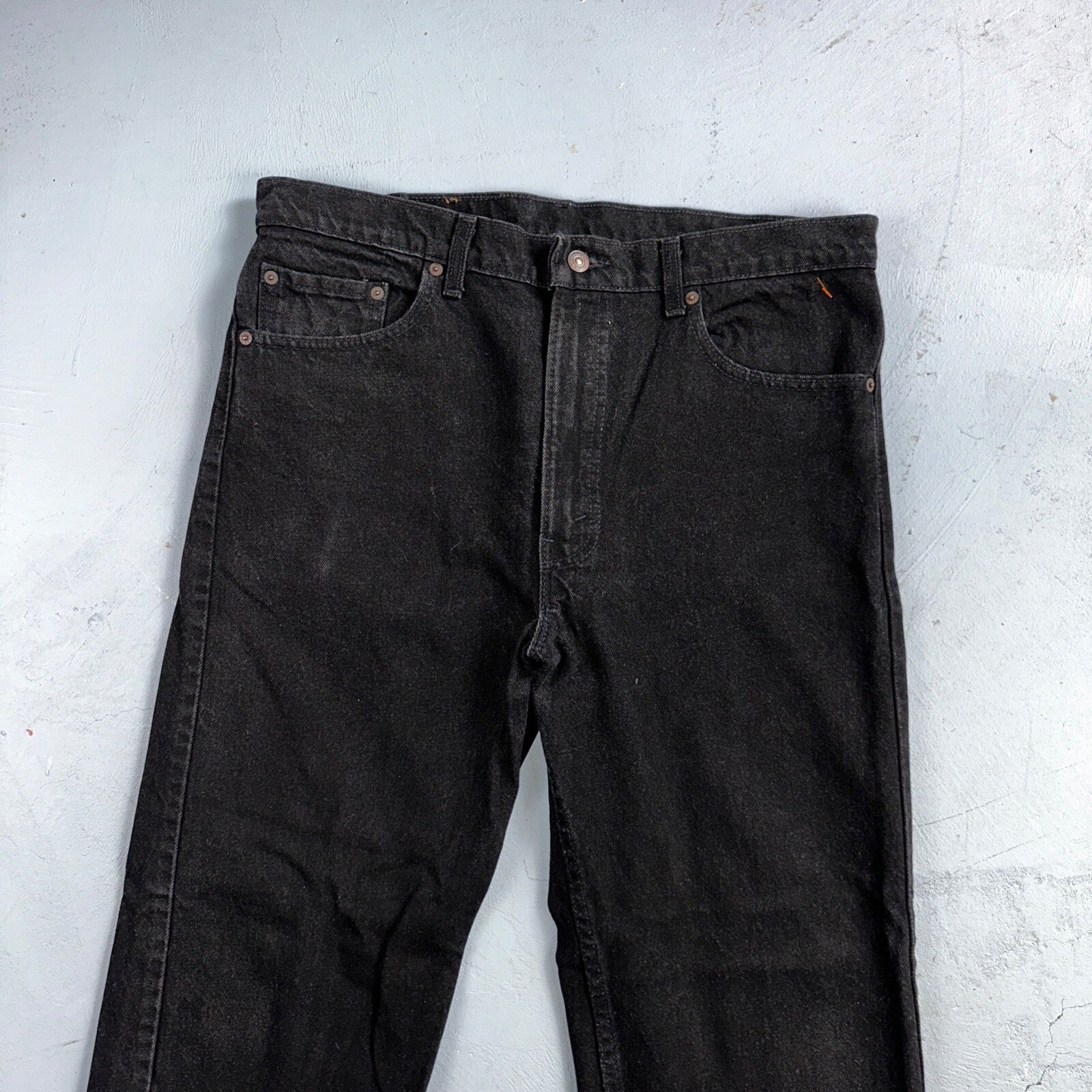 Levis 505 Vintage 90s USA Red Tab Jeans 36x30 Black Wash 1992 501 Act 36x29