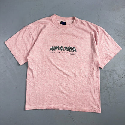 Koalas Australia VTG T Shirt Pink Single Stitch Cute Animals Travel Fun Graphic