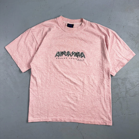 Koalas Australia VTG T Shirt Pink Single Stitch Cute Animals Travel Fun Graphic