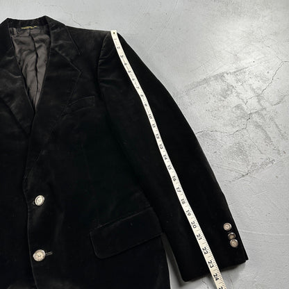 VTG Mens Suit 40 Jacket Coat 1970s Rockabilly 60s 70s USA Cotton Velour Horses