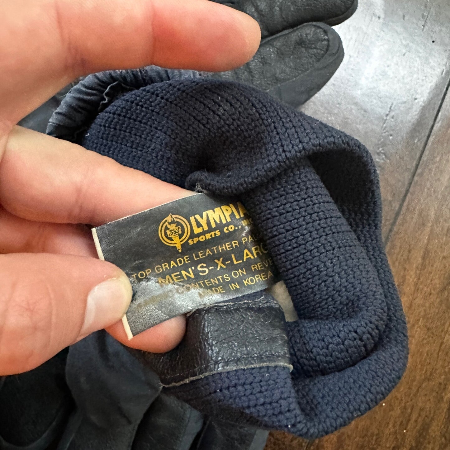 Olympia Gloves Adult XL Navy Blue Black Korea Palm Gore Tex Insulated VTG