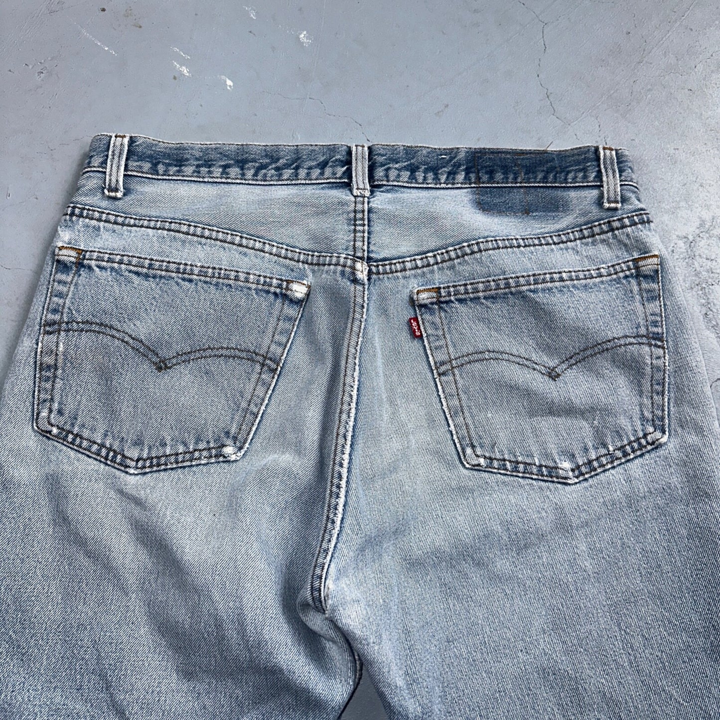 Levis 501 Vintage 80s USA XX 90s Straight Leg Jeans 38x34 Light Wash Act 34x29