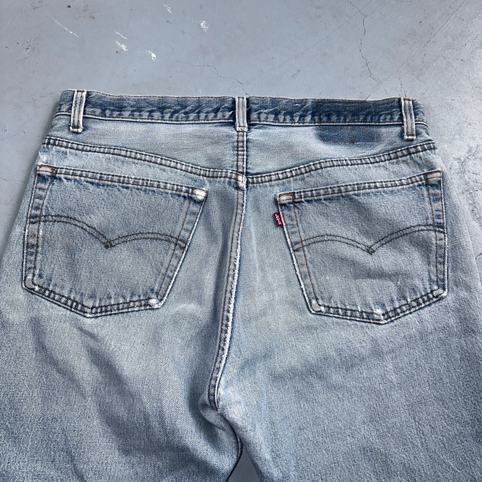 Levis 501 Vintage 80s USA XX 90s Straight Leg Jeans 38x34 Light Wash Act 34x29