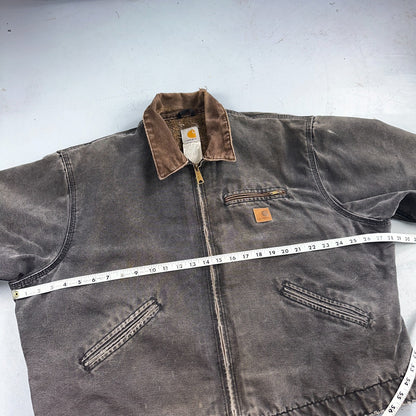 Carhartt VTG Detroit Jacket Men's 2XL Lined Blanket Workwear J97 BLK Thrashed
