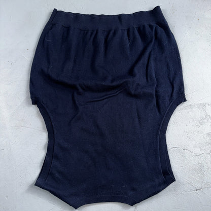 LL Bean Sweater Vest Mens Large Blue Cotton Cashmere V-Neck Sleeveless