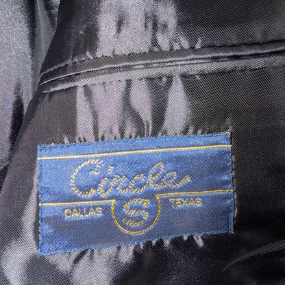 Vintage Circle S Dallas Texas Western Cowboy Blazer Jacket Mens 44L Silk Lining