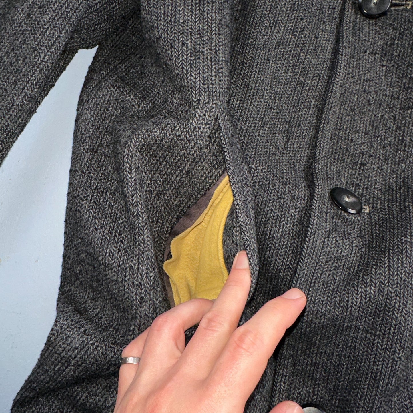 Vintage Barton Hall Coat Mens Gray Tweed Shabby Chic Wool 50s Union Made 1950s