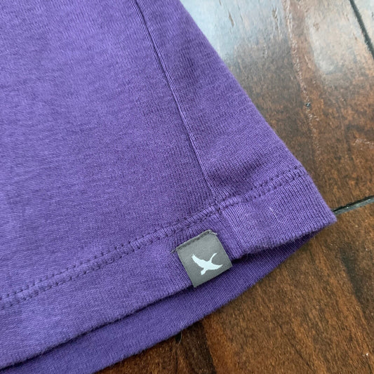 Eddie Bauer Womens Pullover Short Sleeve T-Shirt Purple Basic Blank VTG Y2K 90s