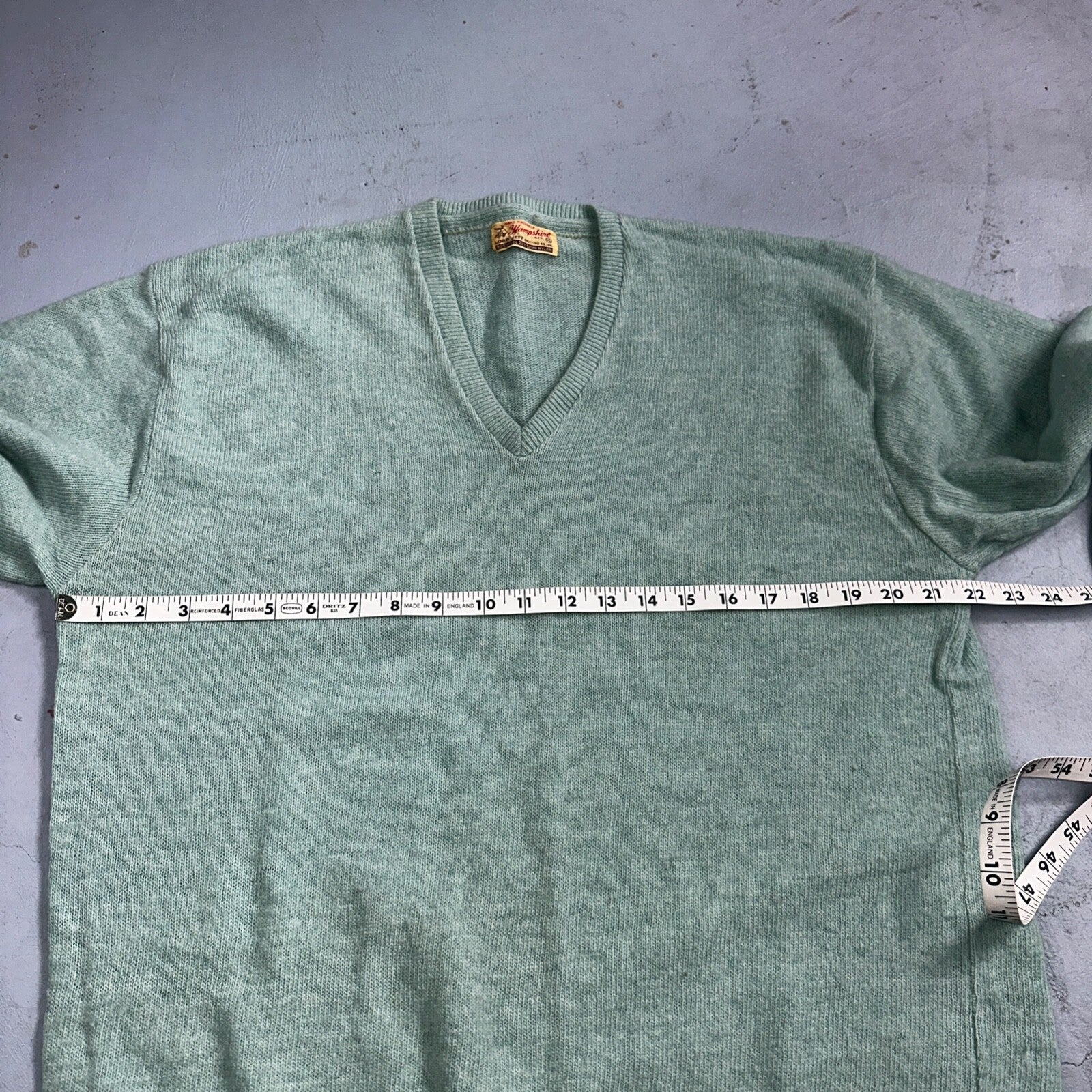 Lord Jeff Hampshire VTG 50s Knit XL Teal Green 1950s 60s Rockabilly Wool