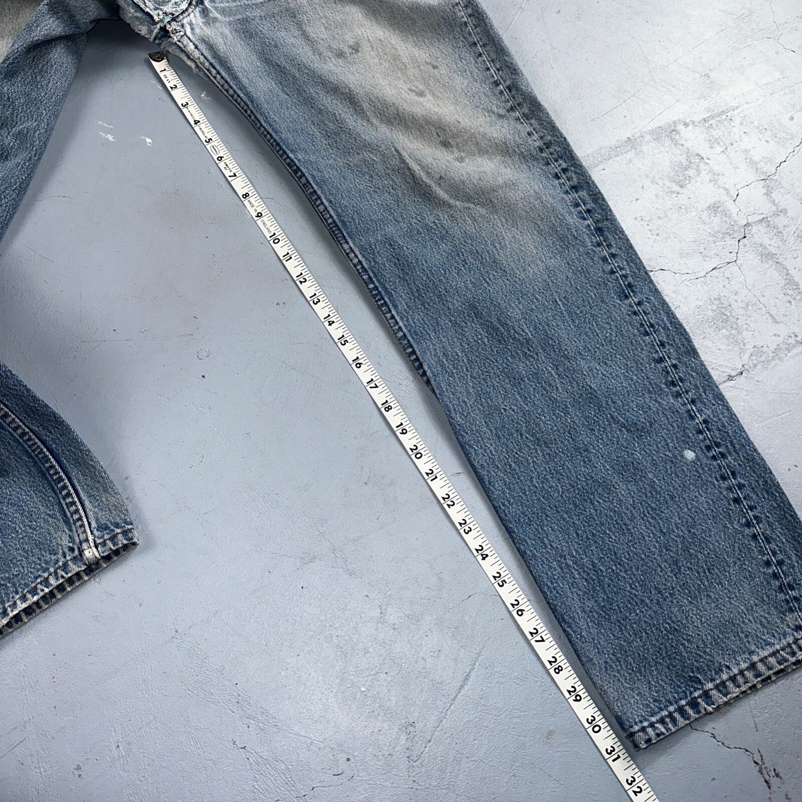 Levis 501 Vintage 90s USA XX Straight Leg Jeans Blue Light Wash 40x36 Act 36x31