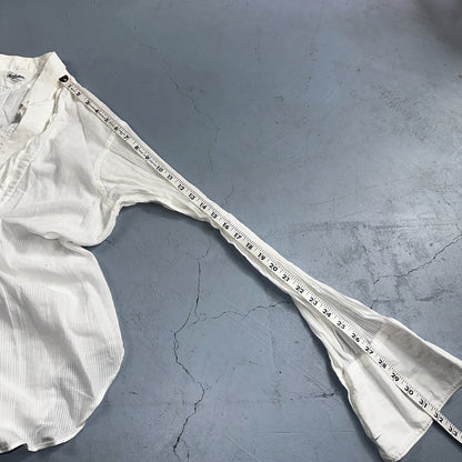 Manhattan Plaza VTG 20S 30S Mens 16 White Dress Bib Tuxedo Shirt Antique 1920s