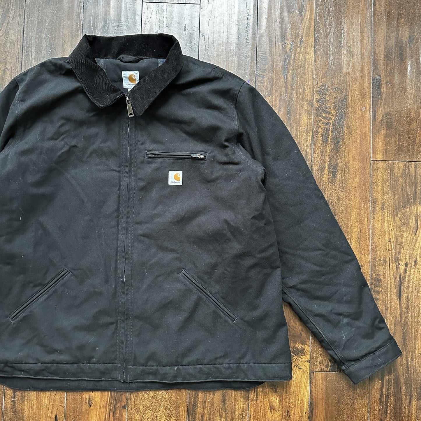 Carhartt Duck Detroit Jacket Men’s Size 3XLT CT103828 Black Hip Hop Rap Work VTG