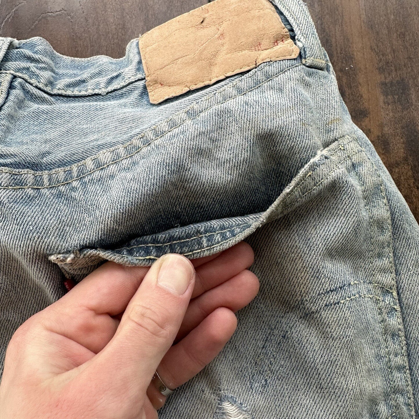 Levis 501 XX Big E True Vintage 50s Redline Hidden Rivets Jeans 1950s 60s 26x26