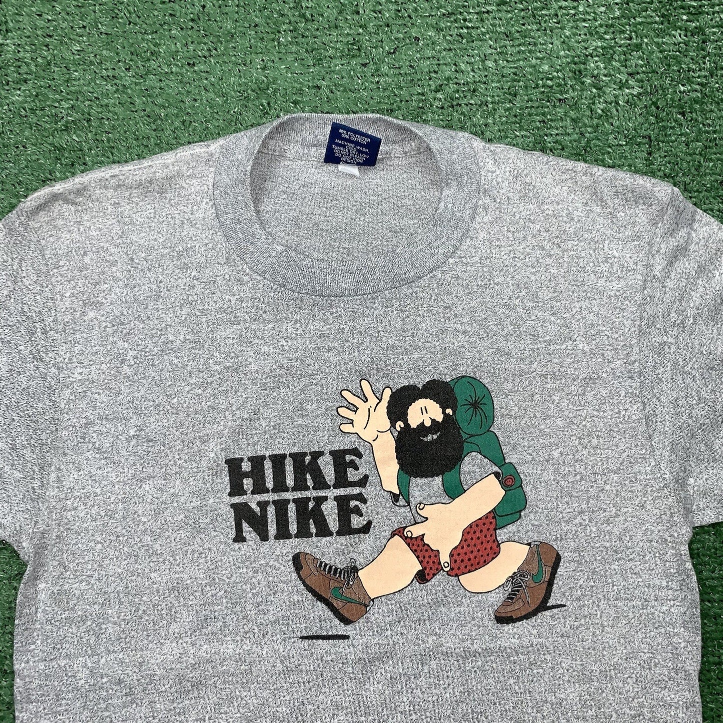 HIKE NIKE 80s Vintage T Shirt OG Rare Grail Geisha Rap Japan Gray Long Sleeve