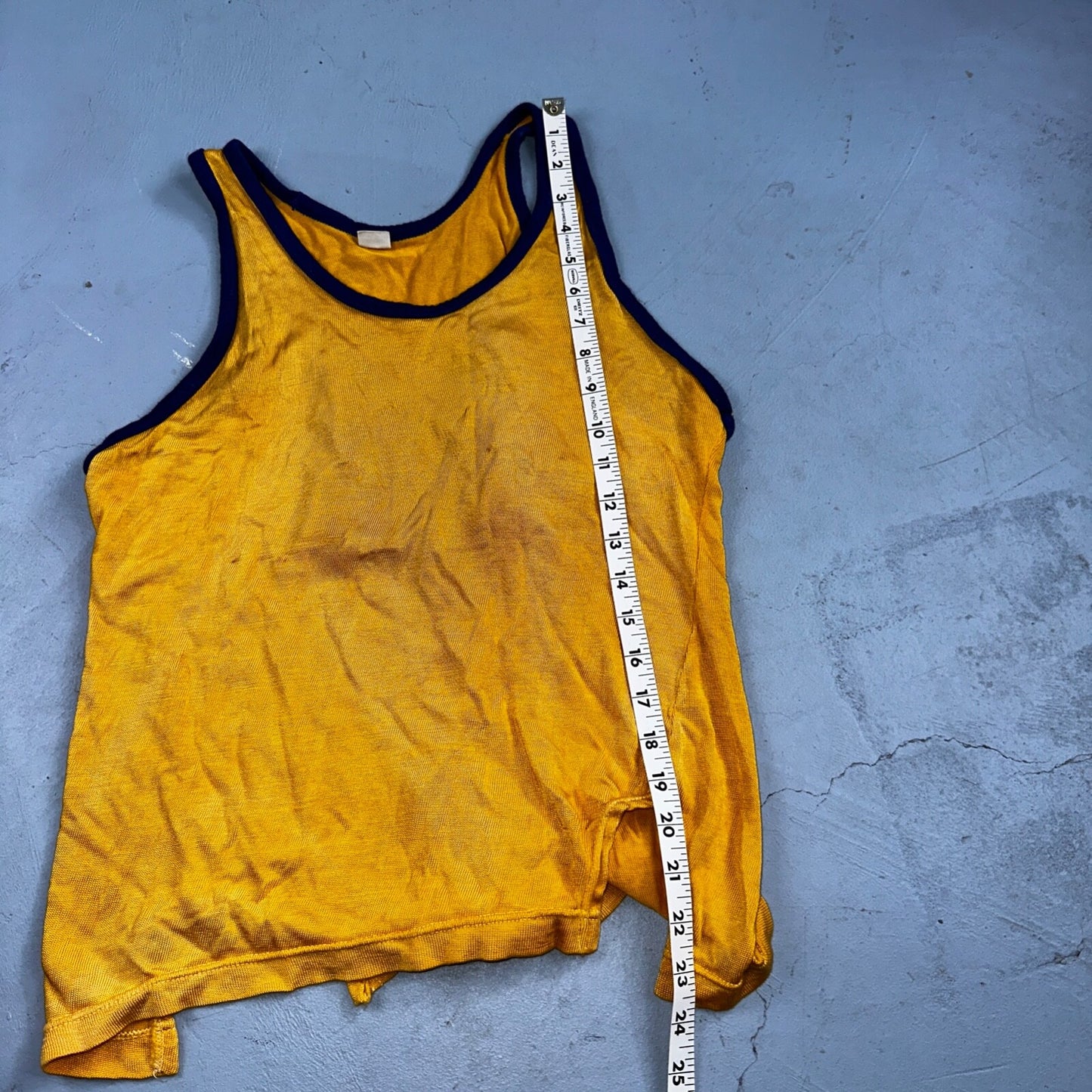 1950s Russell Southern Athletic Tank VTG T Shirt 24 Number Rockabilly Gym 50s