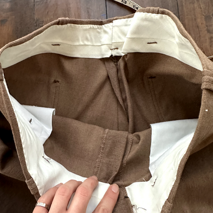 Mens 1950s 1960s Sears Pleated Dress Slacks 35x30 50s 60s Vtg Pants Fleck