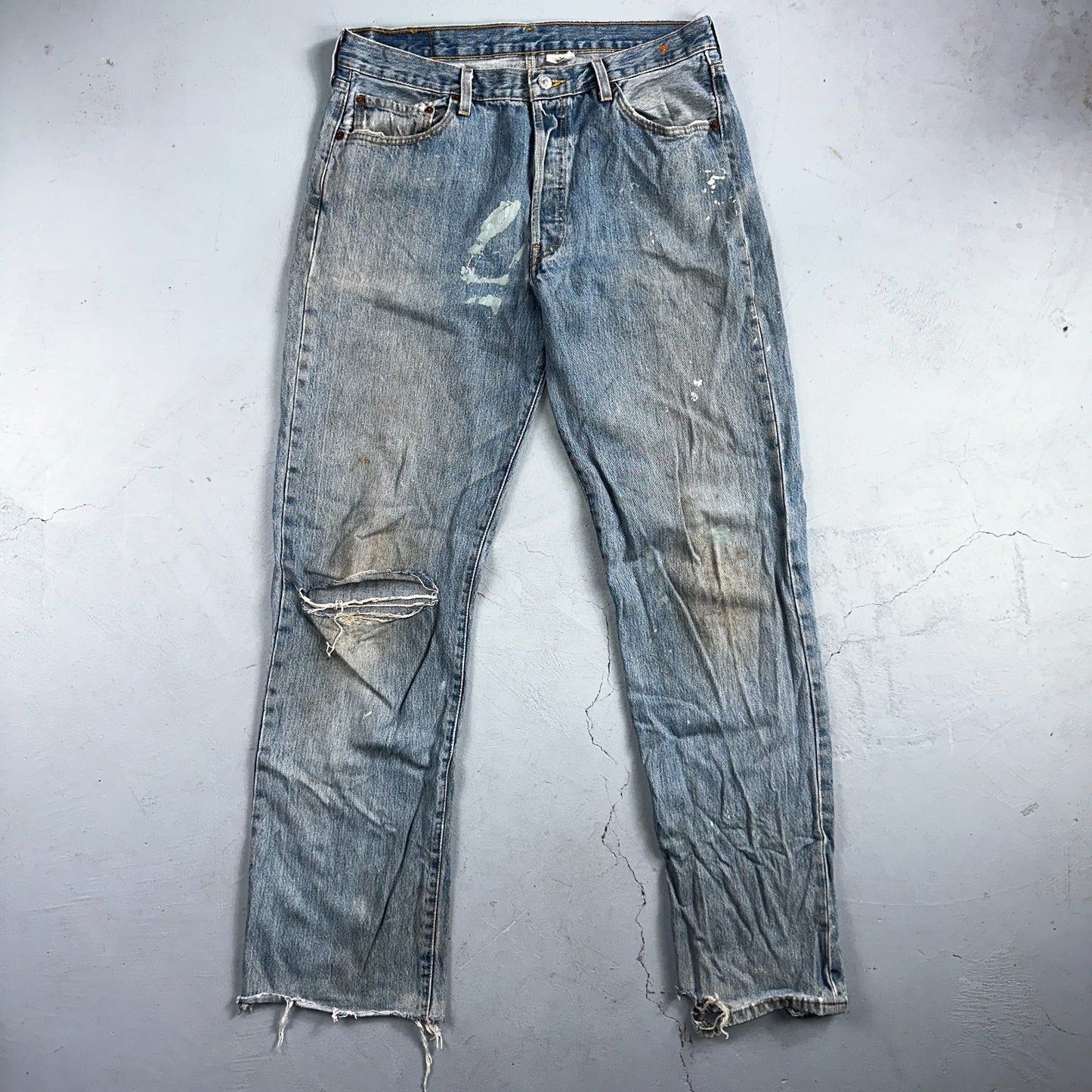 Levis 501 Vintage Y2K XX Straight Leg Jeans Blue Light Wash 35x34 Act 34x34