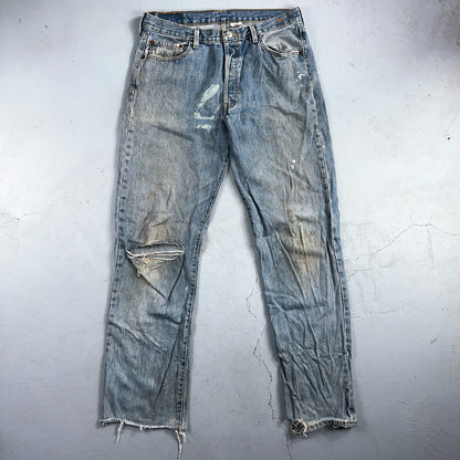 Levis 501 Vintage Y2K XX Straight Leg Jeans Blue Light Wash 35x34 Act 34x34