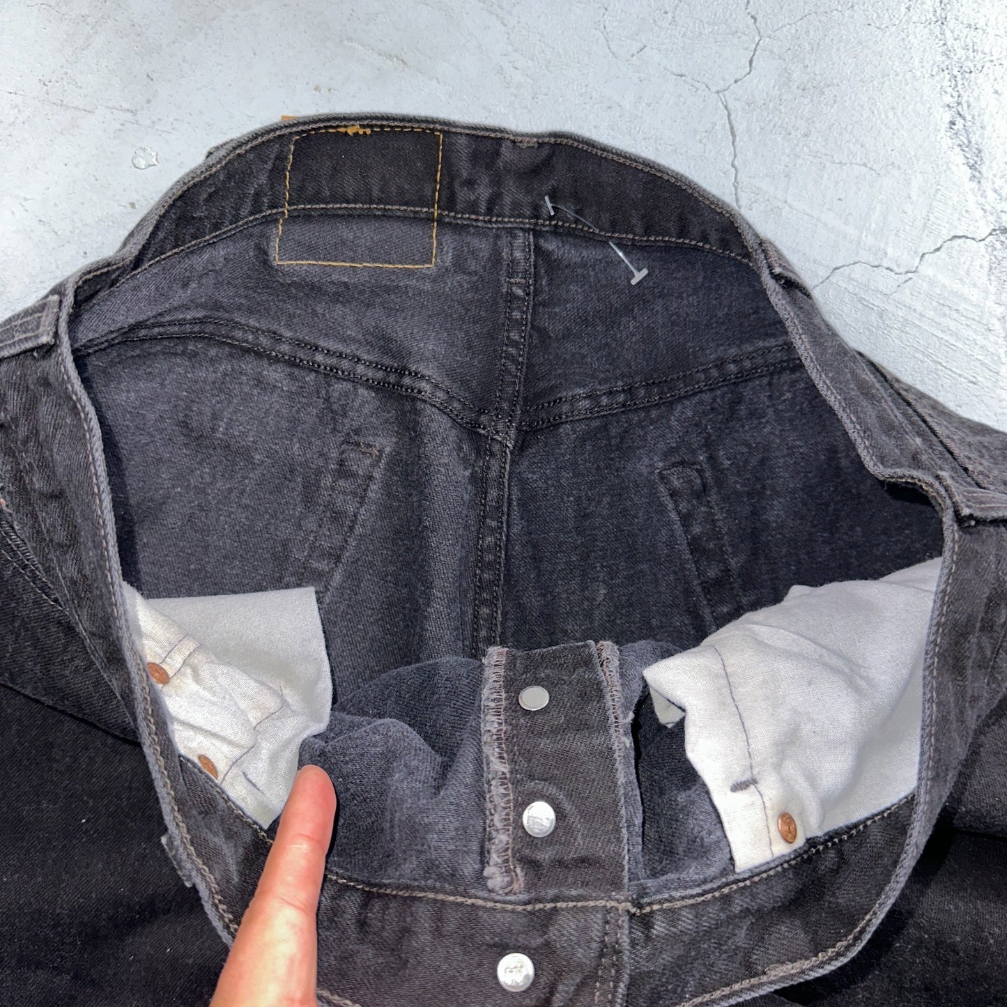 Levis 501 Vintage 90s USA XX Straight Leg Jeans Black Dark Wash 40x34 Act 36x33