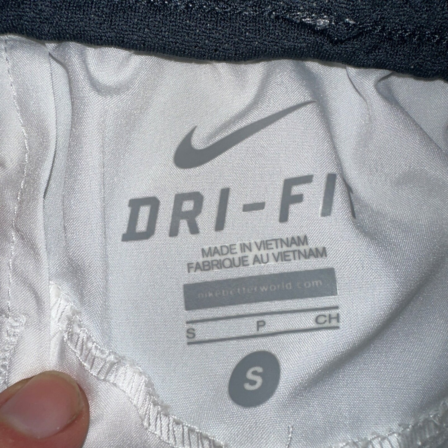 Nike Mens Athletic Gym TNNS Muscle Shorts Dri Fit White Gym Sports Small