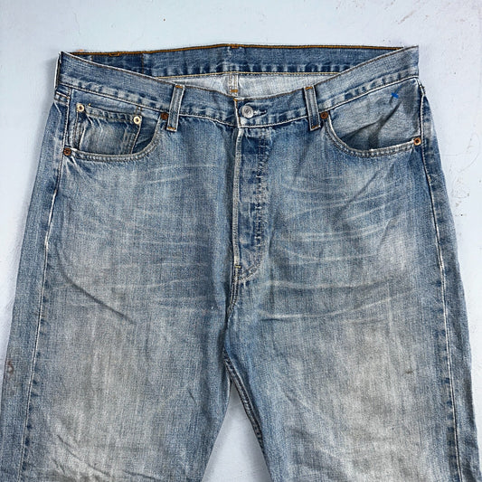 Levis 501 Vintage Y2K XX Straight Leg Jeans Blue Light Wash 36x36 Act 35x34