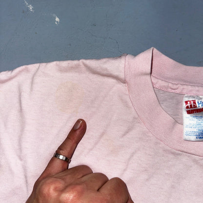 Hanes Blank 90s Pink VTG T Shirt Lot Single Stitch XL Basic Cool Rap Grunge