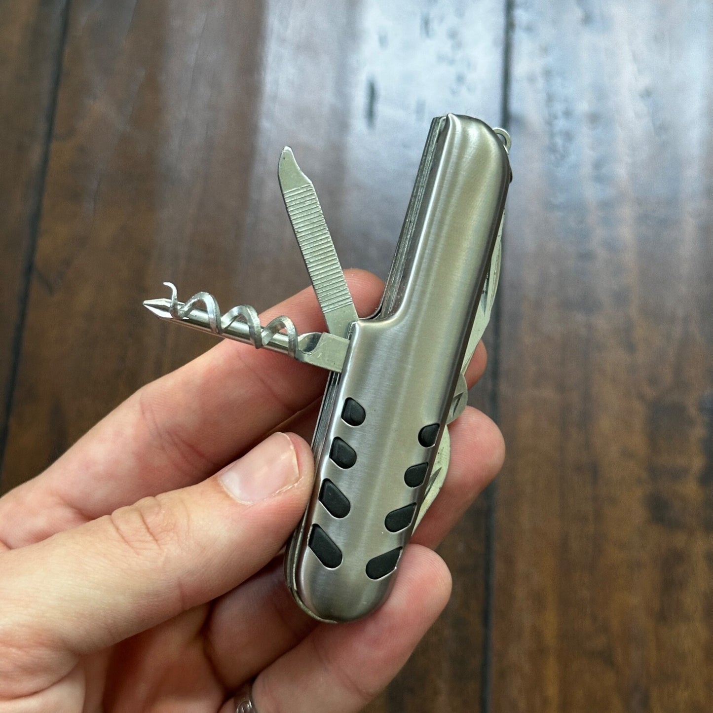 VINTAGE MYRON SWISS STYLE FOLDING MULTI TOOL POCKET KNIFE SOFT TEST INC