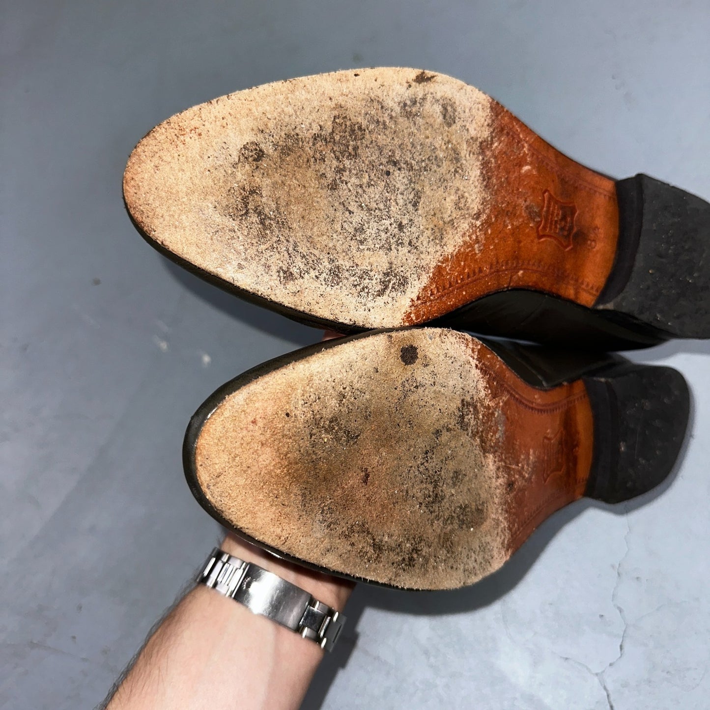 Giorgio Brutini Men Crawley Kidskin Leather Slip On Pump Loafer Gray 8.5 BLEMISH