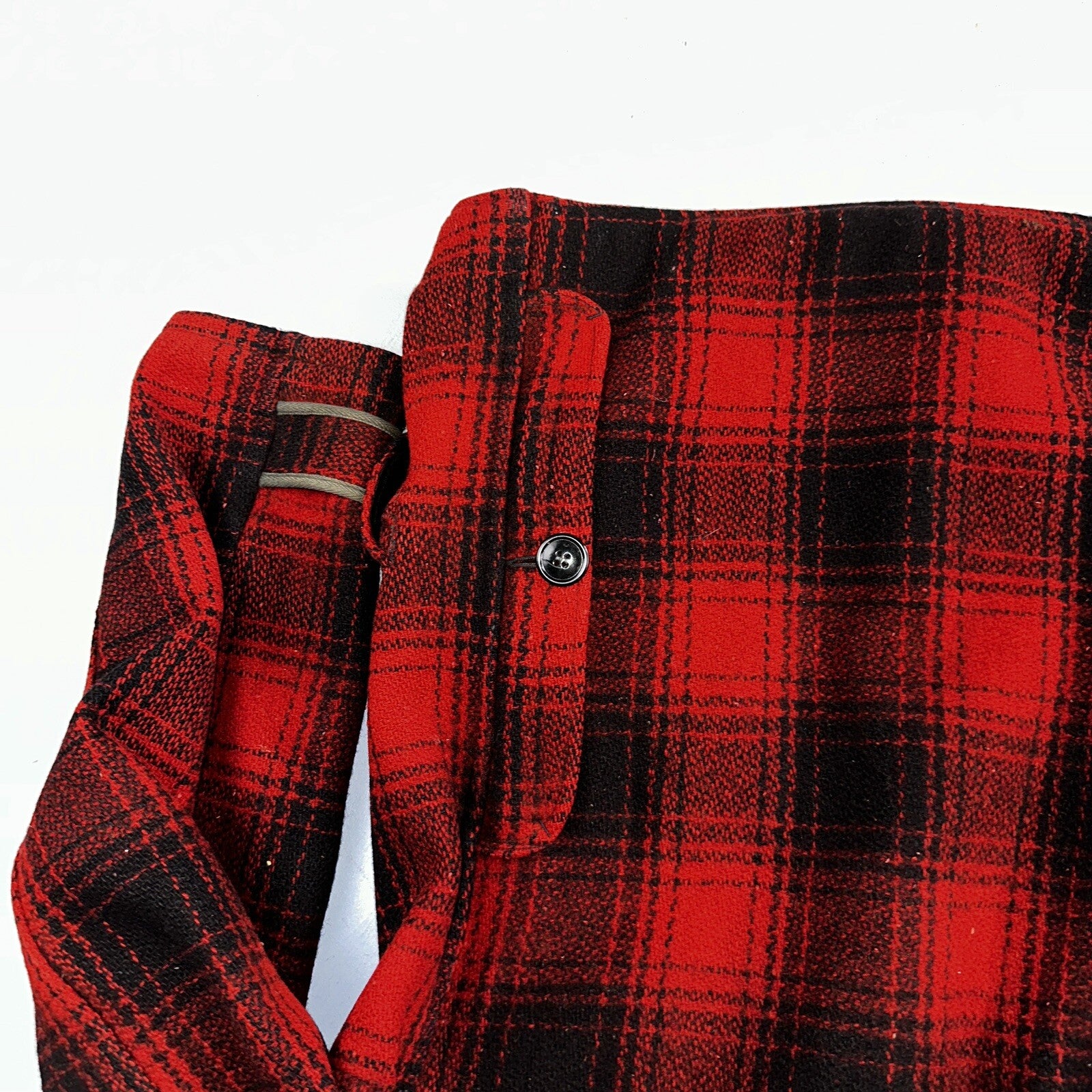 1950s Dryback Coat Wool Buffalo Plaid Heavy Hunting Jacket VTG Mackinaw 50s 40s