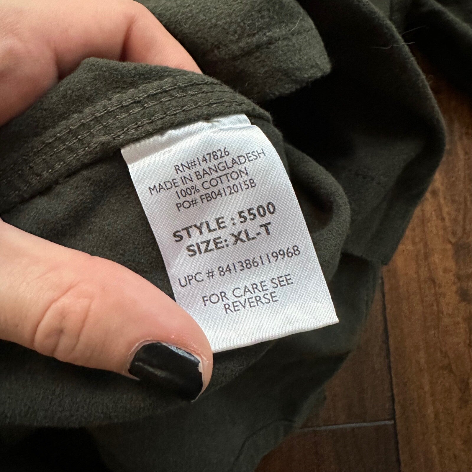 Five Brother Tallman Heavy Flannel Chamois Hunting Shirt Green Olive XL Tall VTG