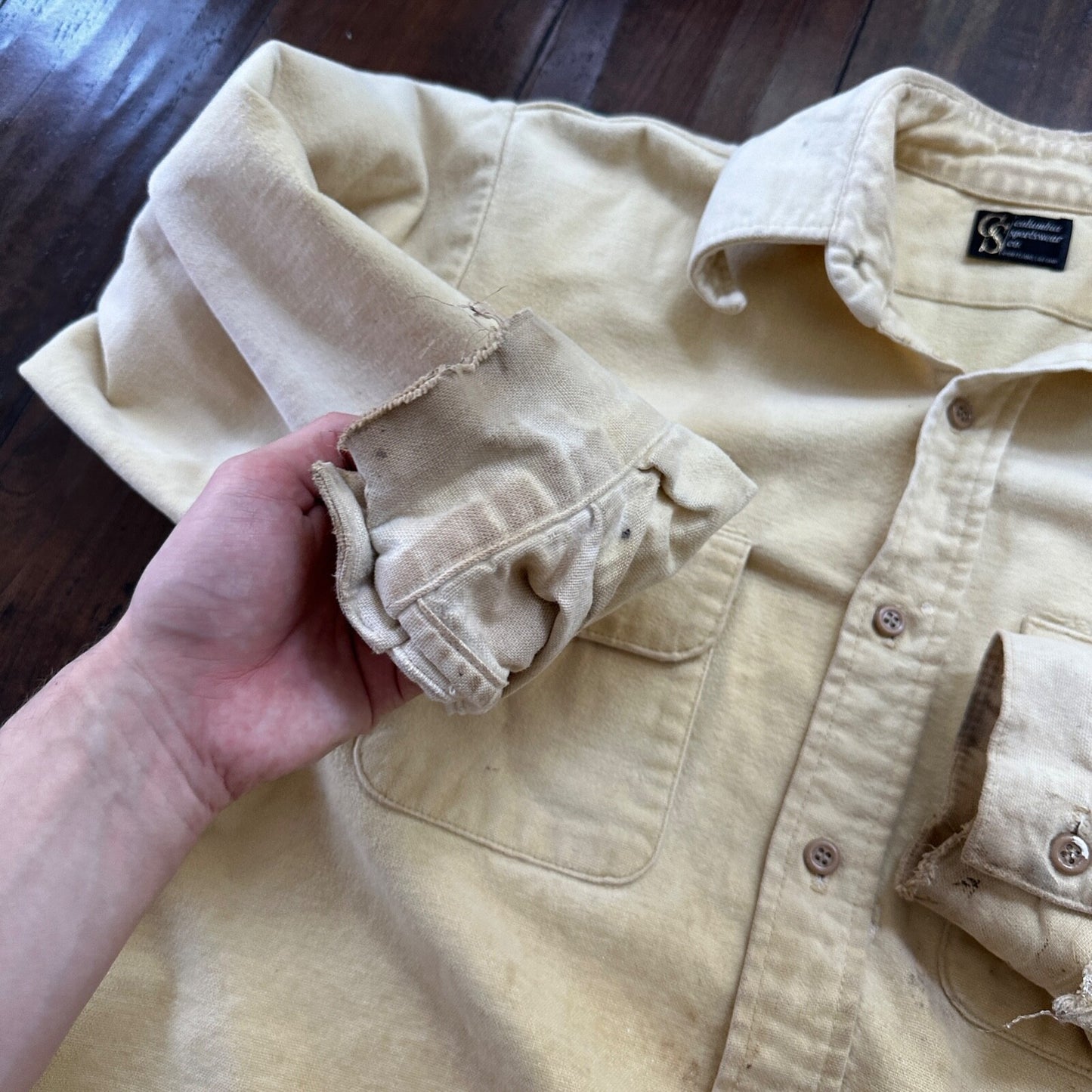 VTG 60s 70s Columbia Work Shirt Workwear Heavy Gorpcore Dadcore Camping Fishing