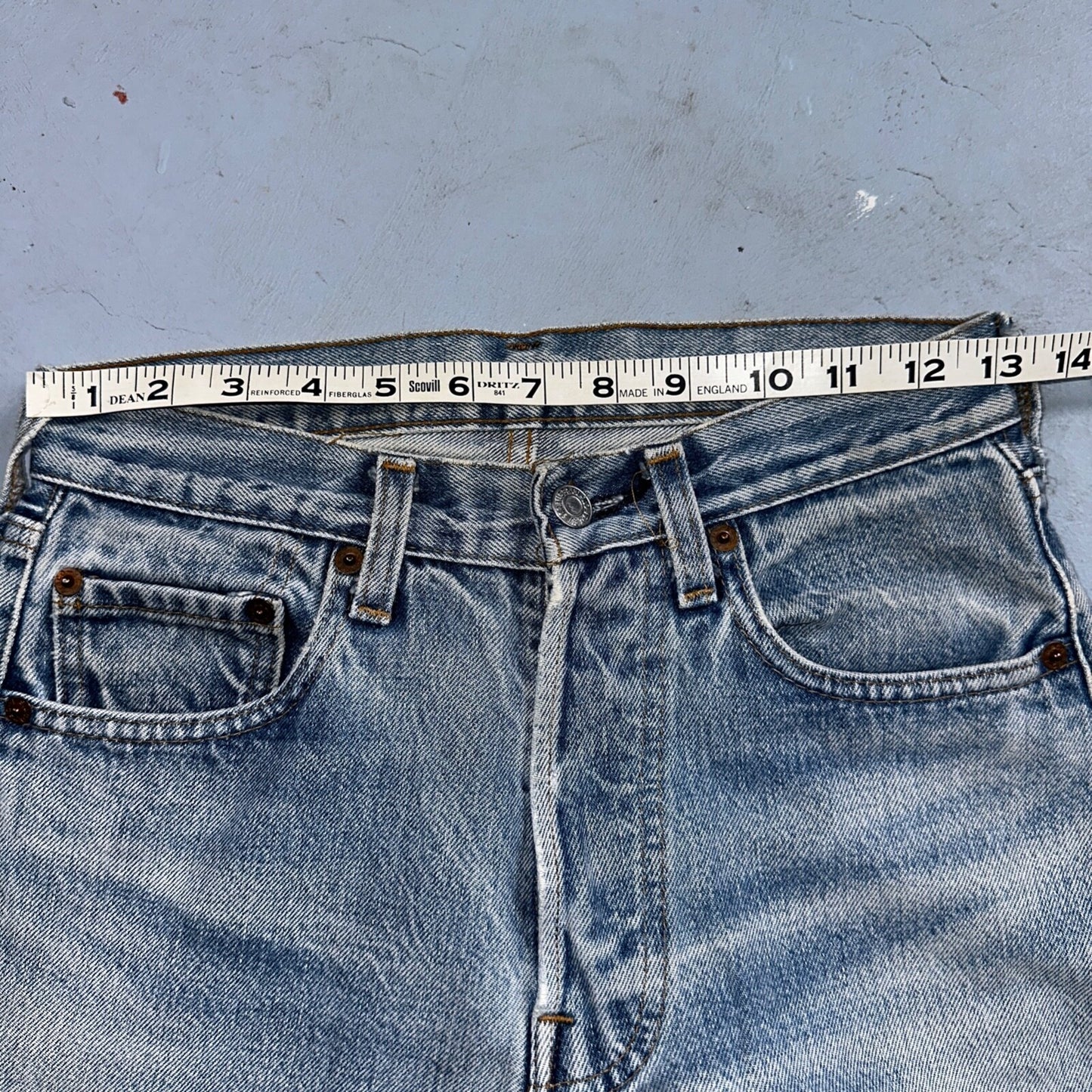 Levis 501 Vintage 80s Redline Selvedge USA XX Jeans Light Wash 28x36 Act 26x31