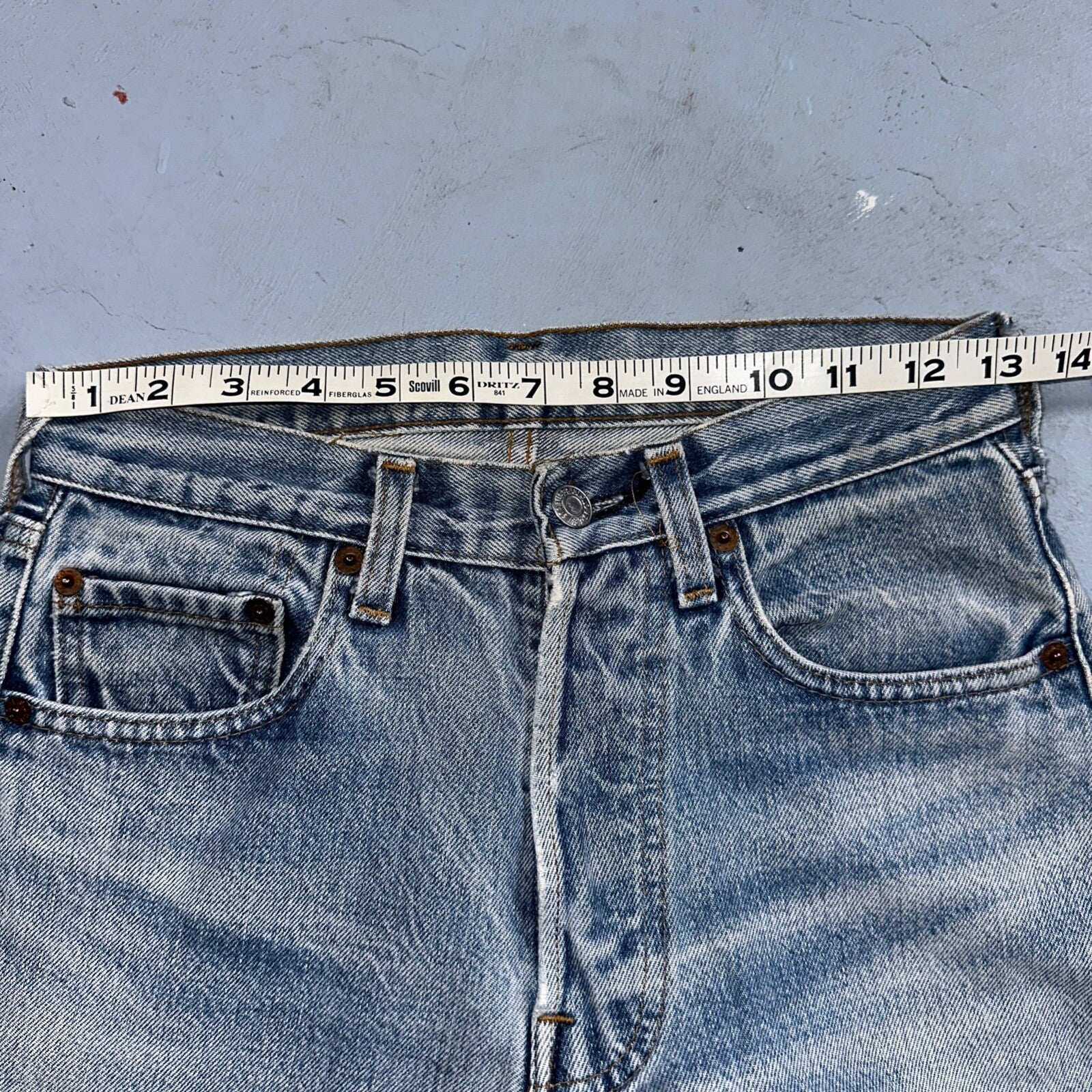 Levis 501 Vintage 80s Redline Selvedge USA XX Jeans Light Wash 28x36 Act 26x31