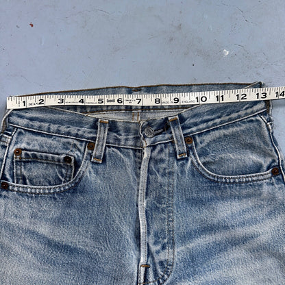 Levis 501 Vintage 80s Redline Selvedge USA XX Jeans Light Wash 28x36 Act 26x31