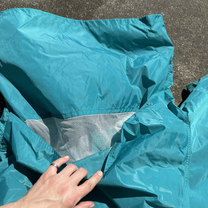 Eddie Bauer XL Blue Rain Jacket Mens Full Zip Outdoor Hike Vintage 1990s 90s